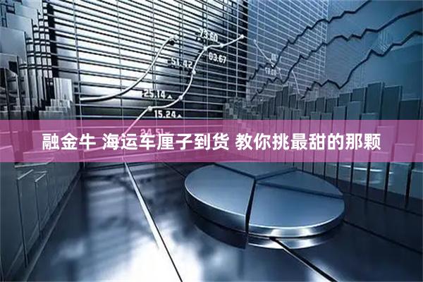 融金牛 海运车厘子到货 教你挑最甜的那颗